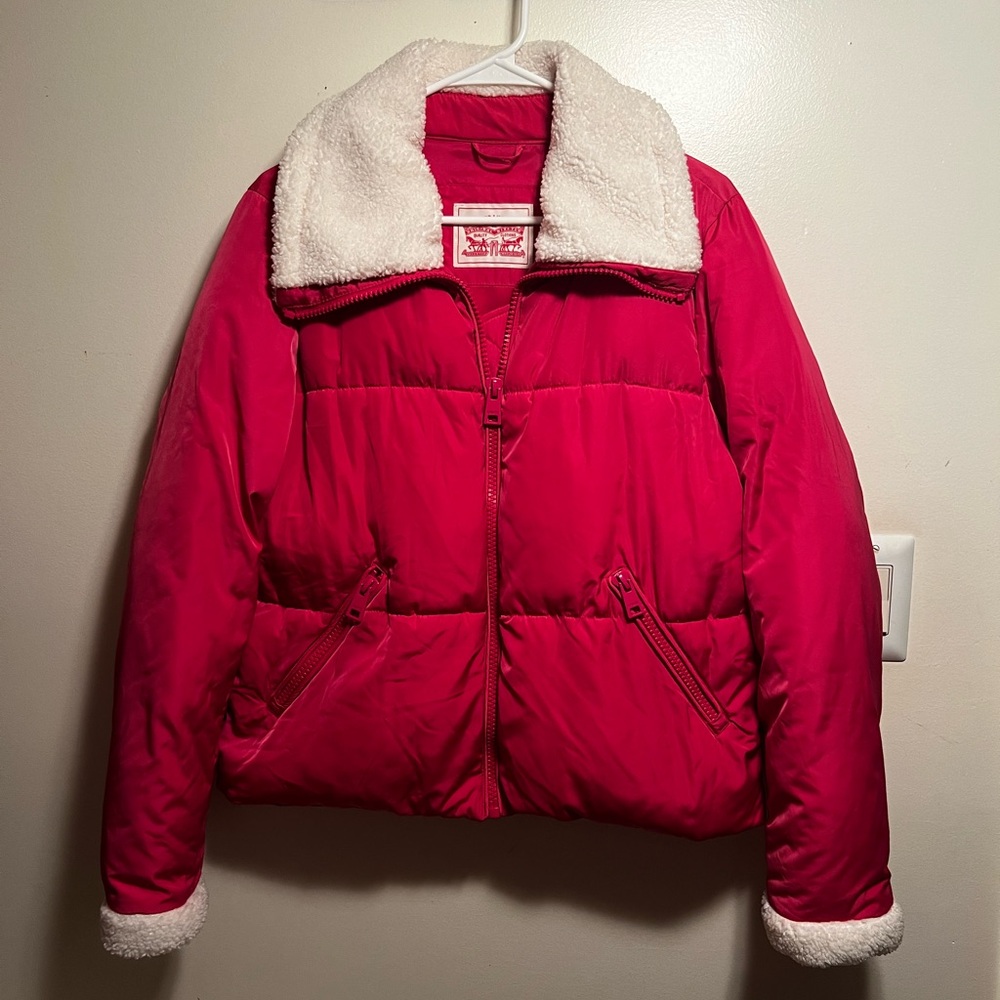 Levi’s Pink Puffer Jacket